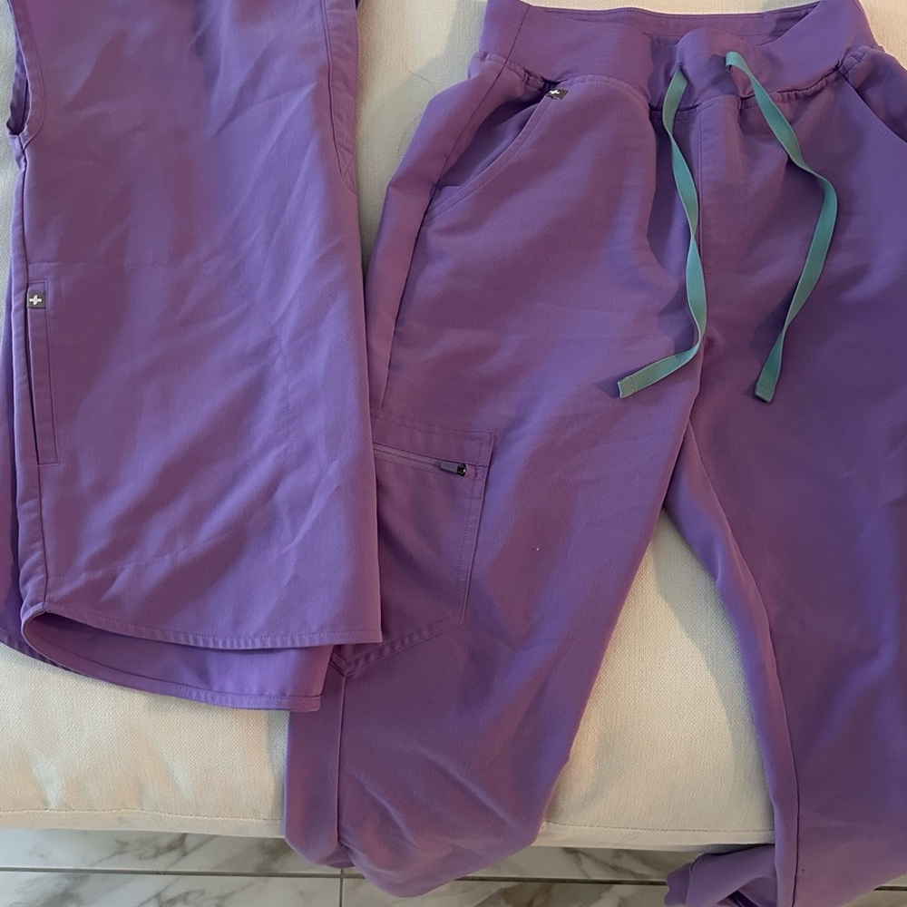 Purple Jogger Pants with Drawstring